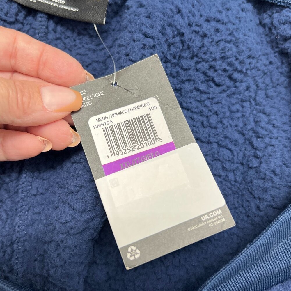 NWT Under Armour Navy Sherpa fleece winter sweatpants men's size XXL - Picture 5 of 12